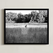 "Open Field" - Art Print in Black & White by Hannah Graham - Framed