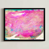 "Pretty Fresh" - Art Print in Pretty Pink by Jennifer Matlock - Framed