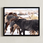 "Final Destination" - Art Print in Winter's Greys by Leslie Le Coq - Framed