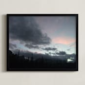 "smoke & mist" - Art Print in violet mist by XL - Framed