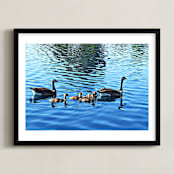 "The Family" - Art Print in Gradient blue by NSMARK - Framed
