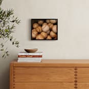 "Antique Baseballs" - Art Print in Major League Red by Jayna B - In a Room