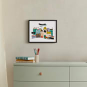 "Villagescape Stats" - Personalized Art Print in Storybook by Tanya Lee of Frooted Design - In a Room