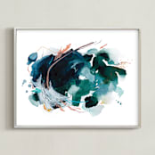 "The Shallows" - Art Print in Tidepool by Kayla King - Framed