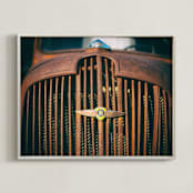 "Dodge Grill" - Art Print in rusty brown by Alexis Arnold - Framed