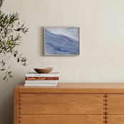 "blue dalliance" - Art Print in white grey blue by Teodora Guererra - In a Room