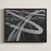 "Which Way Did They Go?" - Art Print in Pavement by Charlotte Mello Stevenson - Framed Canvas