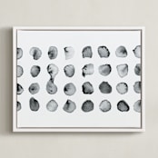 "Calculation" - Art Print in Black and White by Stephanie Nowotarski - Framed Canvas
