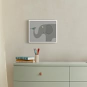 "My Jungle Friends 4" - Art Print in Grey by Anequ Studio - In a Room