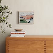 "Abstract Sunrise in the Hills" - Art Print in Blush by Janelle Cunningham - In a Room