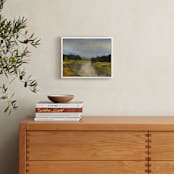 "Glass River" - Art Print in Glass Blue by Stephanie Goos Johnson - In a Room