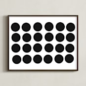 "Dots 1" - Art Print in Black and White by Jaime Derringer - Framed