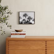 "Laid Back Palms" - Art Print in Gray by Three Wings North - In a Room