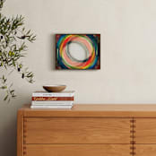 "Circles and Clouds" - Art Print in steel blue by Margaret Williams - In a Room