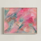 "Pretty Please" - Art Print in Cotton Candy by Brooke Drake - Framed