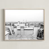 "Corbusier Roof" - Art Print in Paris White by Krissy Bengtson - Framed