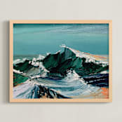 "Prevail I" - Art Print in Ocean Sky by Jamie Peterson - Framed