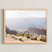 "Canyon Afternoon Light" - Art Print in Mist Blue by Anna Western - Framed