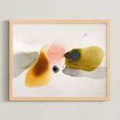 "Jubilation Echo" - Art Print in brown by Shina Choi - Framed