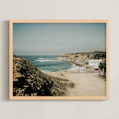 "Praia do Matadouro" - Art Print in Seafoam by Monica Gussow - Framed