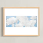 "Cumulus" - Art Print in White by Lynne Millar - Framed