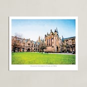 "Custom Campus Landscape with Text" - Custom Print in Paper by Minted - Unframed