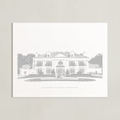 "Your Venue: Custom Letterpress Print" - Custom Letterpress Print in Cool Grey by Minted - Unframed