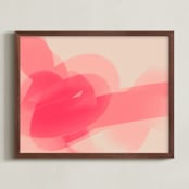 "Reminder" - Art Print in Pink Velvet by Ashley Ottinger - Framed