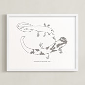 "Your Drawing: Landscape Custom Letterpress Print" - Custom Letterpress Print in Warm Gray by Minted - Framed
