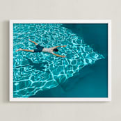 "Bliss" - Art Print in Water by Sadye Sagov - Framed