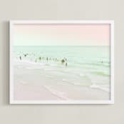 "Beloved Summer" - Art Print in Soothing Sea by Rega - Framed