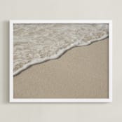 "A Kiss Upon" - Art Print in Natural by DENiSE CREW. - Framed