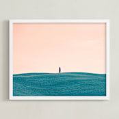 "Tuscan Hills 01" - Art Print in Sunset by Kelsey Mucci - Framed