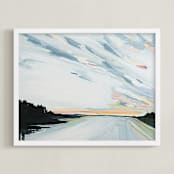 "Last Run" - Art Print in Dusk by Rebecca King - Framed