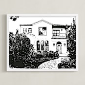 "House: Custom Print" - Custom Print in Black by Minted - Framed