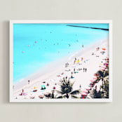 "A Pocket Full Of Sunshine" - Art Print in Turquoise Sea by Summer Strauch - Framed