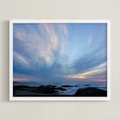 "Sky Painting 1" - Art Print in sunset sky blue by Sea and Sky - Framed