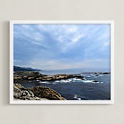 "Meet the Pacifics" - Art Print in Ocean blue by NSMARK - Framed