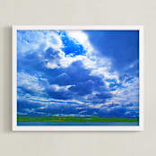 "Stormy clouds" - Art Print in Cloudy blue by NSMARK - Framed