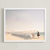 "Dear June II" - Art Print in Laguna Blue by Shawna Urban - Framed