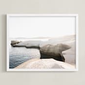 "Sarakiniko" - Art Print in Pumice by Heather Deffense - Framed