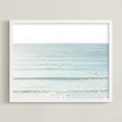 "Swell Day" - Art Print in Coastline by Shannon Howard - Framed