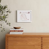 "Your Drawing As Foil Art Print" - Custom Foil Print in Rose Gold by Minted - In a Room