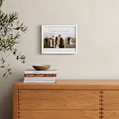 "Dotted Three Photo: Framed Photo" - Framed Photo in Caramel by Carolyn MacLaren - In a Room