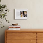 "Minimalist Three Photo: Framed Photo" - Framed Photo in White by Jennifer Postorino - In a Room