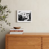 "House: White Border Custom Print" - Custom Print in Black by Minted - In a Room