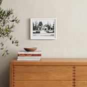 "House: Custom Print with Text" - Custom Print in Olive Shadow by Minted - In a Room