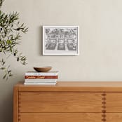 "House: Landscape Custom Letterpress Print" - Custom Letterpress Print in Warm Gray by Minted - In a Room