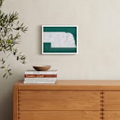 "Nebraska in Paint" - Art Print in Nebraska Green by Denise Wong - In a Room