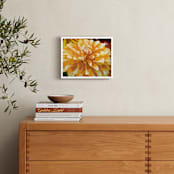 "Color My Dahlia" - Art Print in Golden Dahlia by A MAZ Design - In a Room